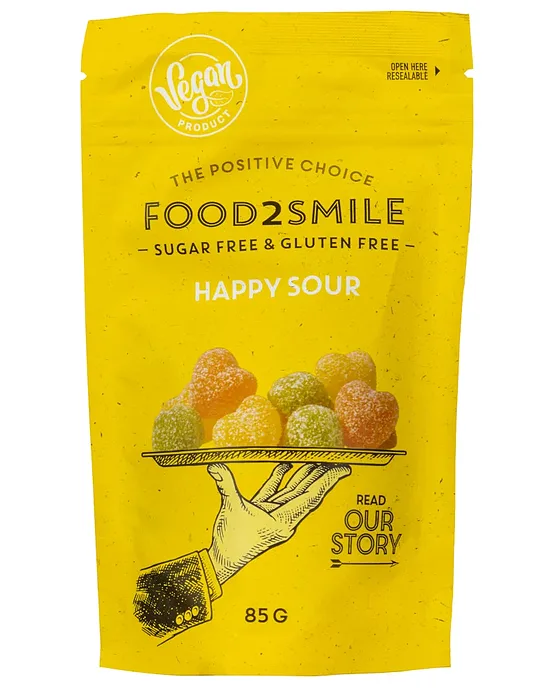 Rūgštūs becukriai guminukai "Food2smile"