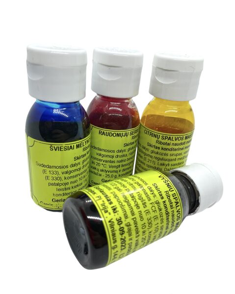 Geliniai maistiniai dažai "Skaisčiai žalia spalva", 60 g.