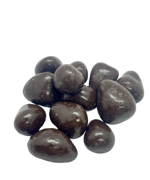 Šaltyje džiovintos braškės su juoduoju šokoladu