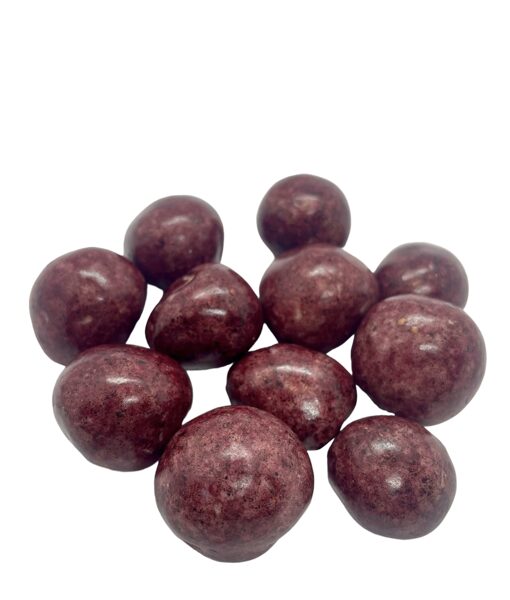 Šaltyje džiovintos dumplainės su baltuoju šokoladu ir mėlynėmis