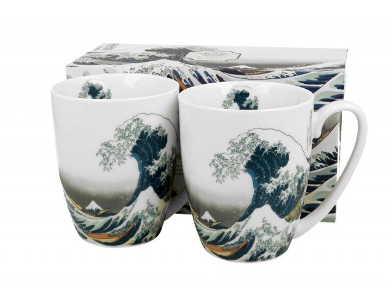 Porcelianinių puodelių komplektas "Banga"